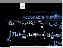 Tablet Screenshot of actionablenumerics.com
